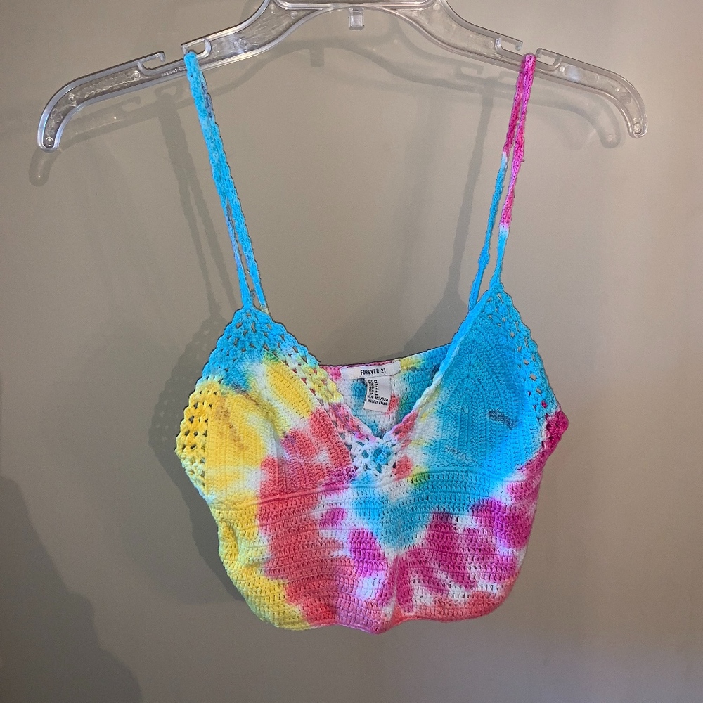 Tie Dye Knit Crop Top